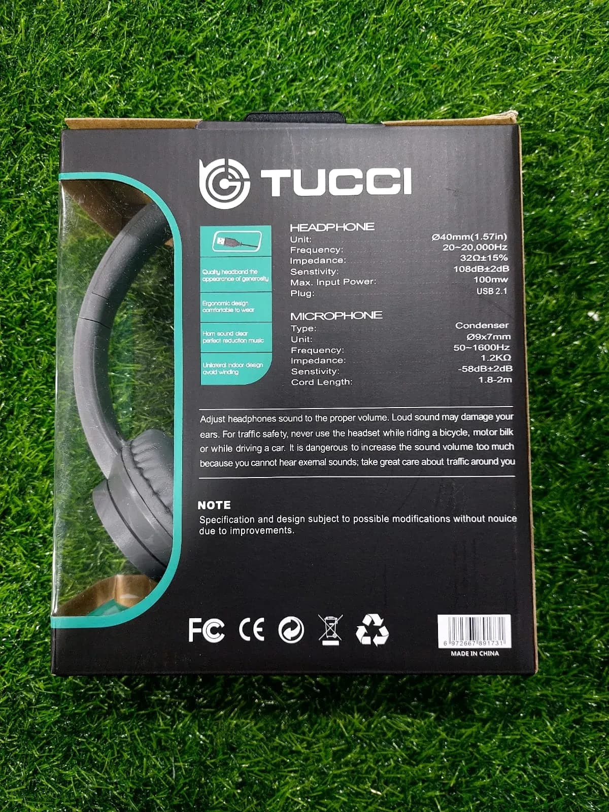 TUCCI Q5 USB Wired Headset with Microphone