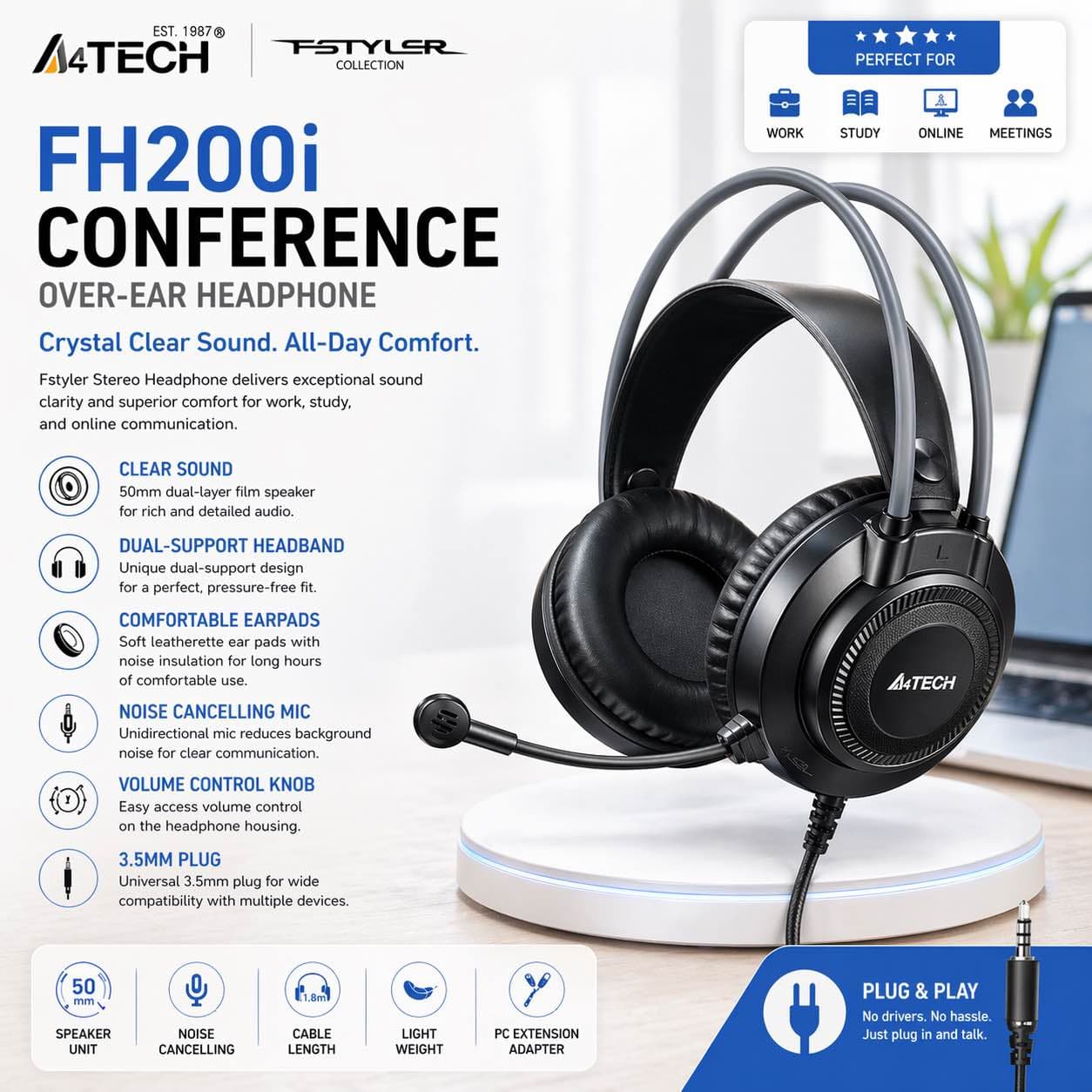 A4Tech Noise-Cancelling Headset