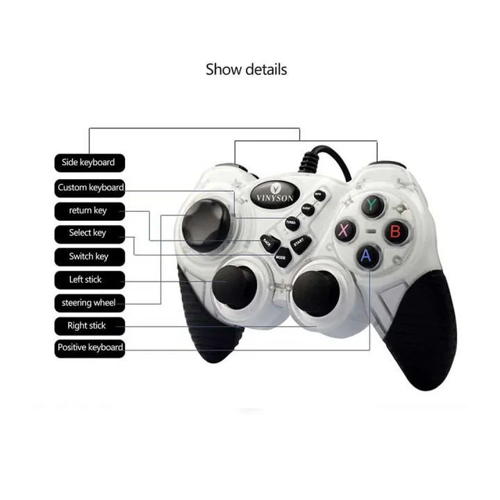 Lanjue L2000 Universal Wired Controller (Blue/White/Red)