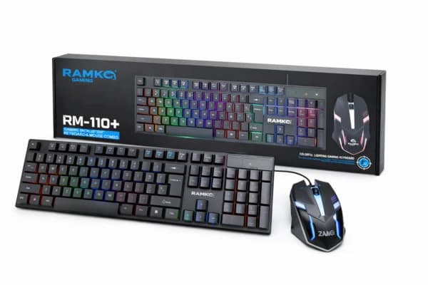 Ramko RM110 RGB Backlit Keyboard & Mouse Set