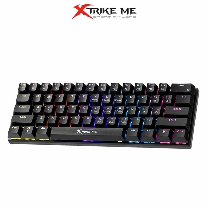 Xtrike Me GK-916 Wired Mechanical Gaming Keyboard (Compact/TKL, Rainbow)