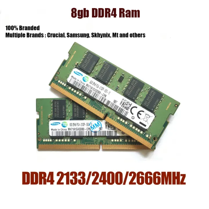 8GB DDR4 Laptop RAM (PC4, 2400/2666MHz SO-DIMM)