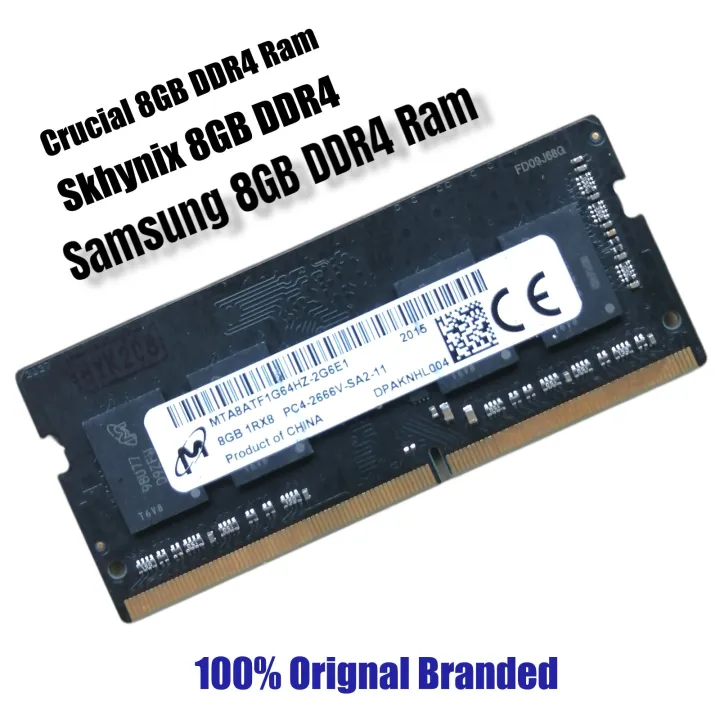 8GB DDR4 Laptop RAM (PC4, 2400/2666MHz SO-DIMM)