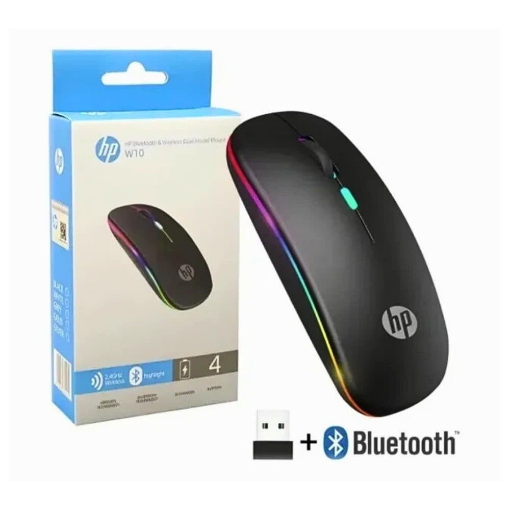 HP W10 Rechargeable Wireless RGB Mouse