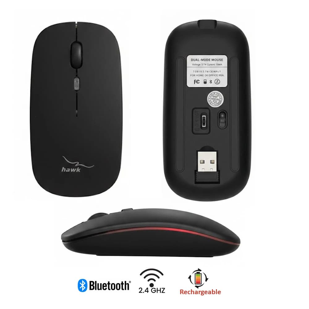 Hawk HK01 Dual-Mode Rechargeable RGB Silent Mouse