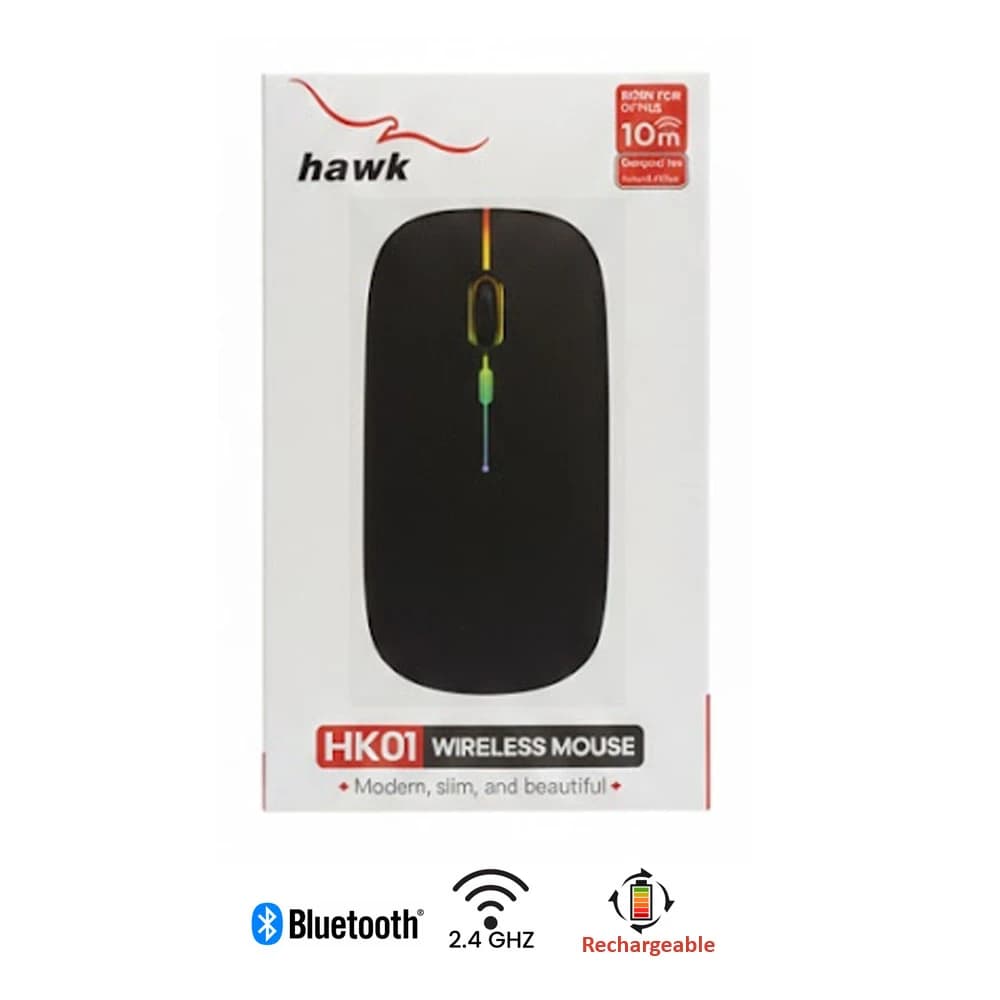 Hawk HK01 Dual-Mode Rechargeable RGB Silent Mouse