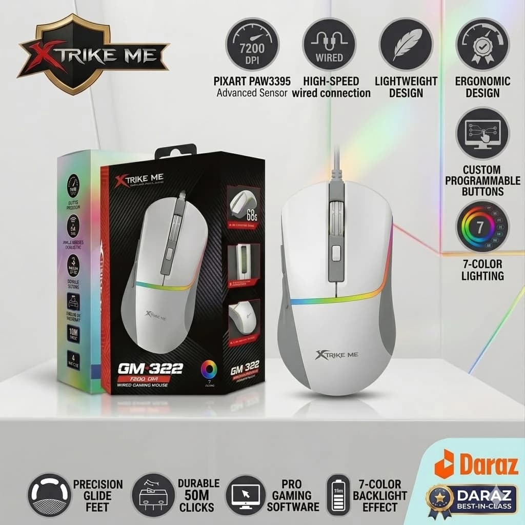 Xtrike Me GM-322 Wired RGB Gaming Mouse