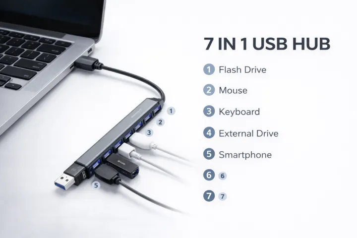 SpeedX 7-in-1 USB-C Hub