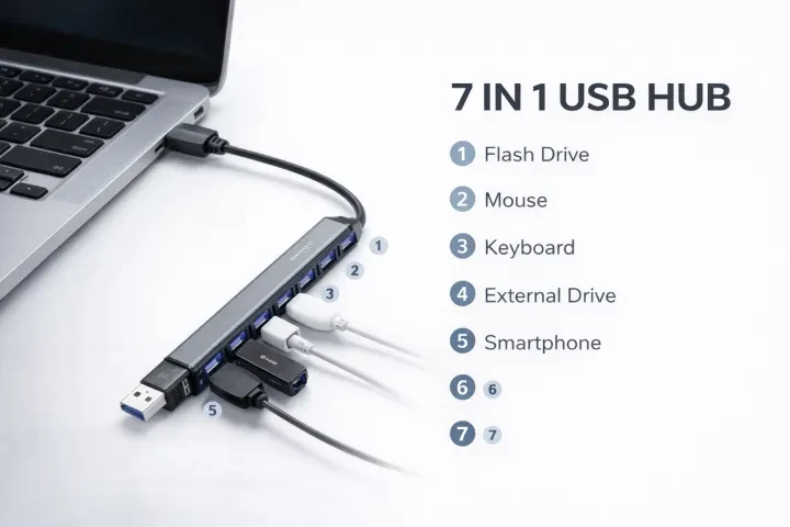 SpeedX 7-in-1 USB-C Hub