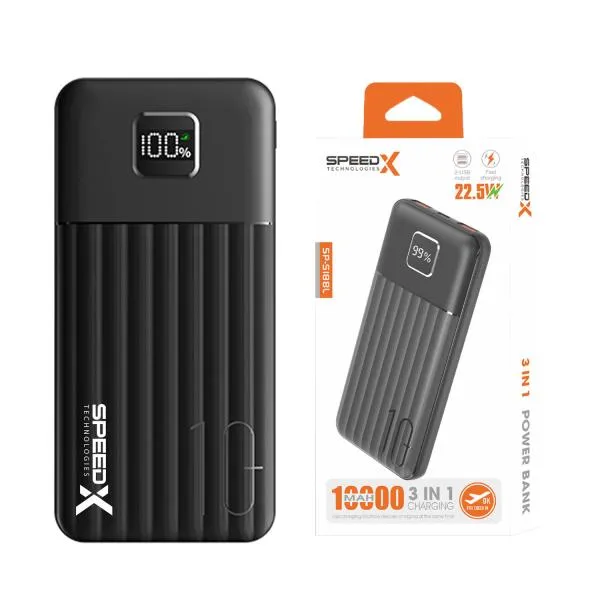 Speed-X SP-S188L 3-in-1 10000mAh Power Bank (22.5W)