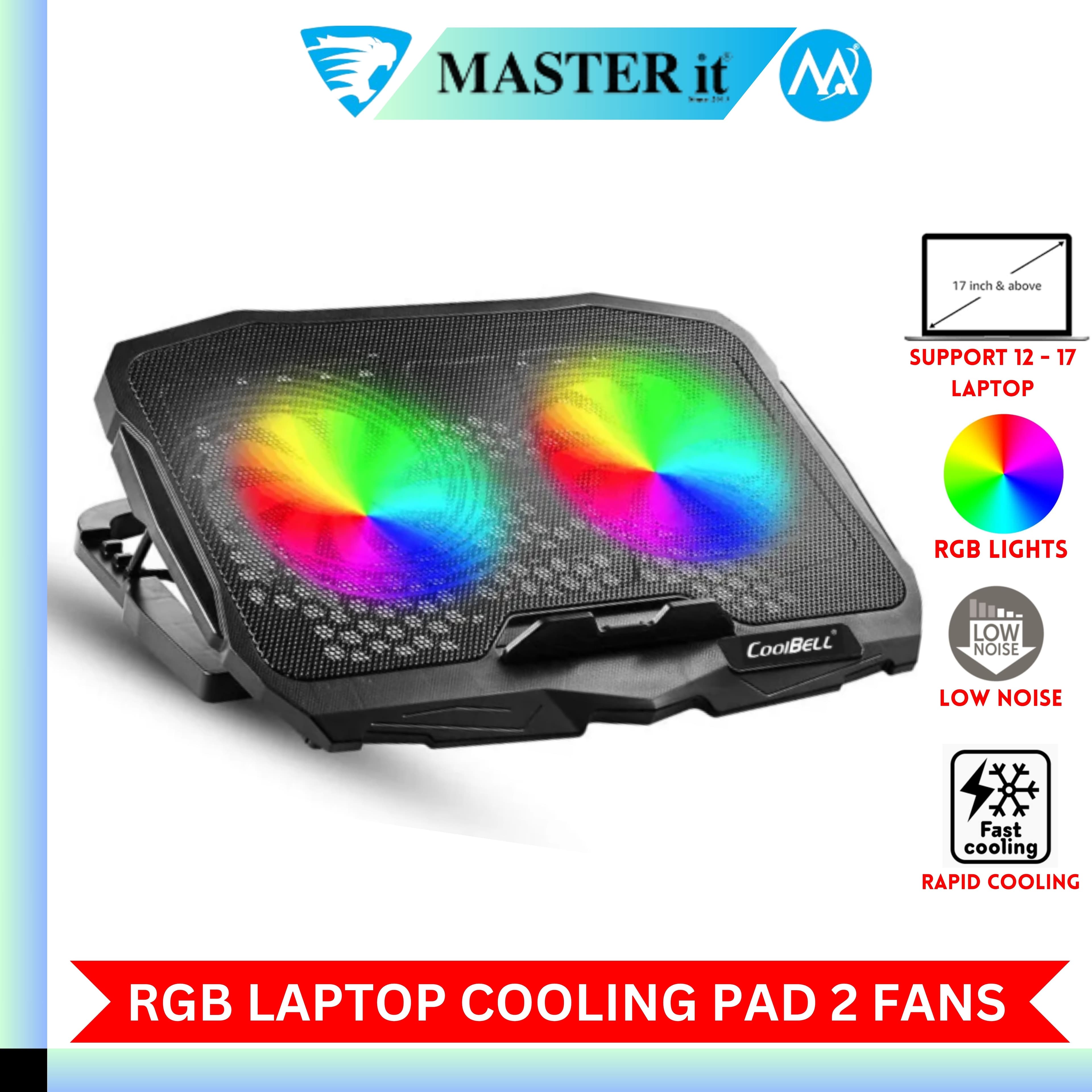 Dual-Fan Laptop Cooling Pad