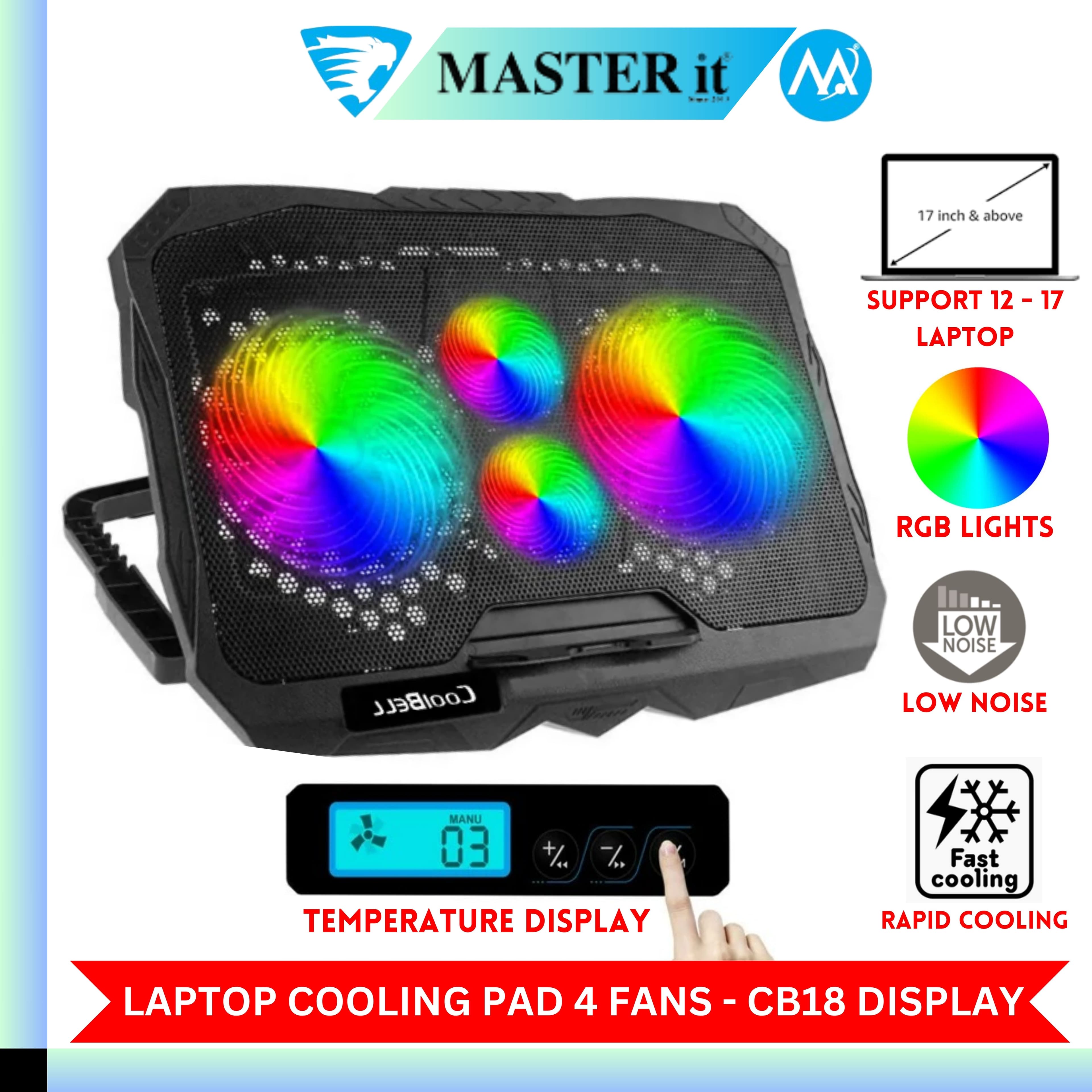4-Fan Laptop Cooling Pad