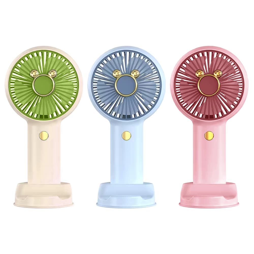 HK59 Handheld Mini Rechargeable Fan with Phone Holder