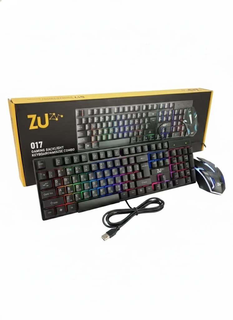 ZU017 Backlit Wired Keyboard & Mouse Combo Set