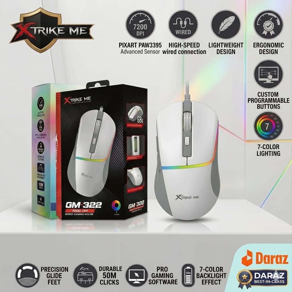 Xtrike Me GM-322 Wired RGB Gaming Mouse