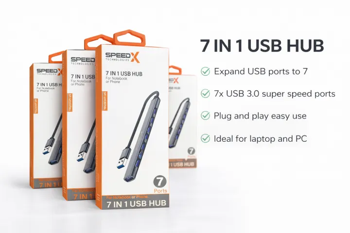 SpeedX 7-in-1 USB-C Hub