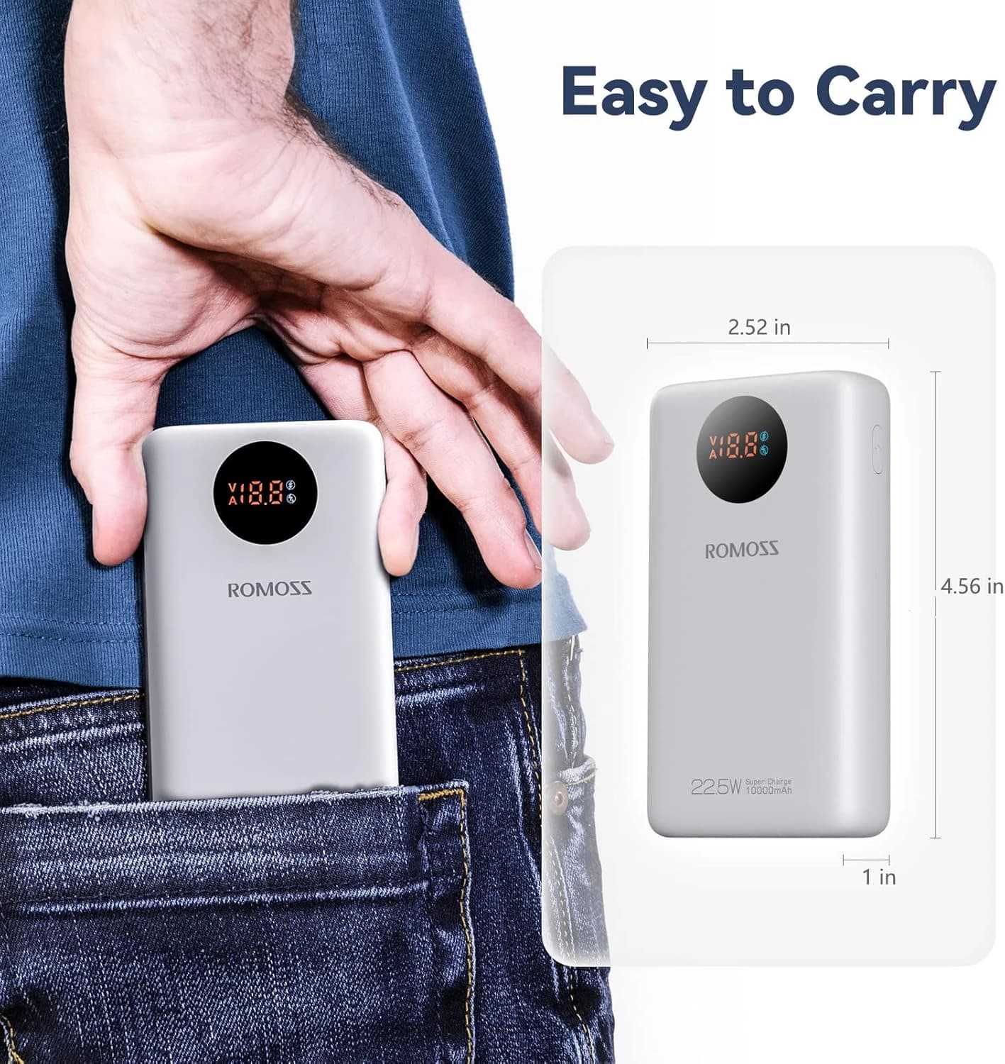 Romoss SW10PF 10000mAh Power Bank (22.5W PD, 3 Input / 3 Output)