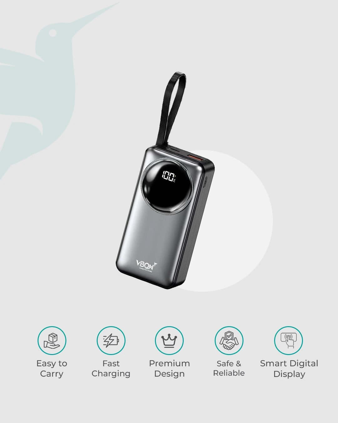 Vbon Circular V33 10000mAh Power Bank