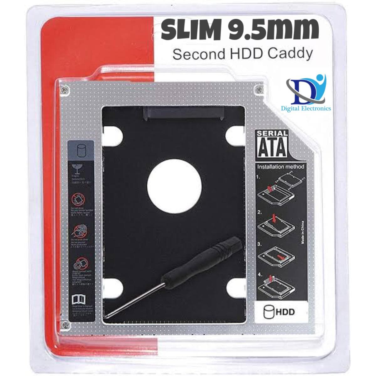9.5mm Slim Laptop HDD/SSD Caddy (2nd Drive Bay)